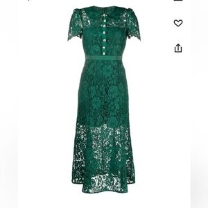 Self-portrait green midi dress us 6 nwt uk 10